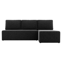 Угловой диван Поло (микровельвет черный) - Изображение 4