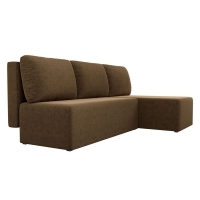 Угловой диван Поло (микровельвет коричневый) - Изображение 3