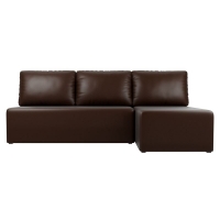 Угловой диван Поло (экокожа коричневый) - Изображение 4