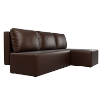 Угловой диван Поло (экокожа коричневый) - Изображение 3