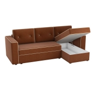 Угловой диван Принстон (рогожка коричневый) - Изображение 1
