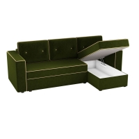 Угловой диван Принстон (микровельвет зелёный бежевый) - Изображение 1