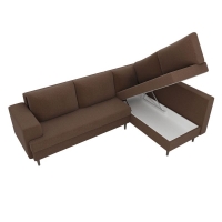 Угловой диван Сильвана рогожка (коричневый)  - Изображение 1