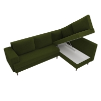 Угловой диван Сильвана микровельвет (зелёный)  - Изображение 3