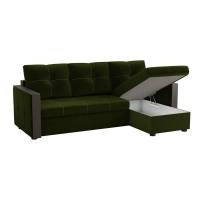 Угловой диван Валенсия (микровельвет зеленый) - Изображение 2