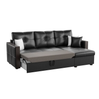 Угловой диван Валенсия (эко кожа черный) - Изображение 2