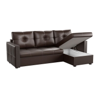 Угловой диван Валенсия (экокожа коричневый) - Изображение 2