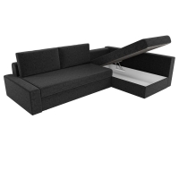 Угловой диван Версаль (вельвет черный) - Изображение 1
