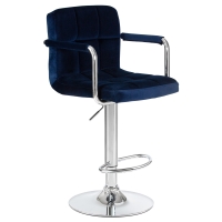 Барный стул LM-5011 KRUGER ARM синий велюр - Изображение 3