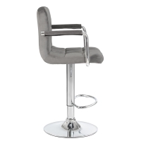 Барный стул LM-5011 KRUGER ARM серый велюр - Изображение 3
