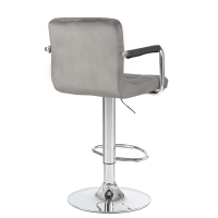 Барный стул LM-5011 KRUGER ARM серый велюр - Изображение 4