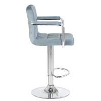 Барный стул LM-5011 KRUGER ARM пудрово-голубой велюр - Изображение 1