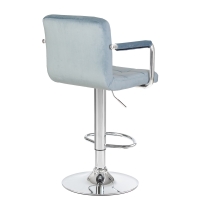Барный стул LM-5011 KRUGER ARM пудрово-голубой велюр - Изображение 3