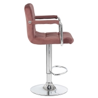 Барный стул LM-5011 KRUGER ARM пудрово-розовый велюр - Изображение 3