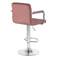 Барный стул LM-5011 KRUGER ARM пудрово-розовый велюр - Изображение 4