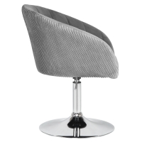 Кресло дизайнерское EDISON LM-8600 (серый велюр) - Изображение 2