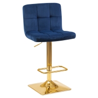 Барный стул LM-5016 GOLDY синий велюр