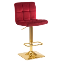 Барный стул LM-5016 GOLDY бордовый велюр