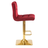 Барный стул LM-5016 GOLDY бордовый велюр - Изображение 3