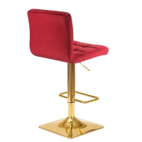 Барный стул LM-5016 GOLDY бордовый велюр - Изображение 2