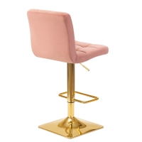 Барный стул LM-5016 GOLDY пудрово-розовый велюр - Изображение 3