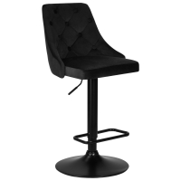 Барный стул LM-5021 BLACK BASE черный велюр