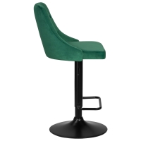 Барный стул LM-5021 BLACK BASE зеленый велюр - Изображение 3