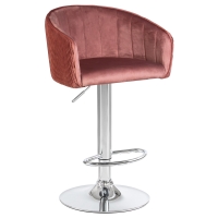 Барный стул LM-5025 DARSY бронзово-розовый велюр