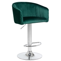 Барный стул LM-5025 DARSY зеленый велюр