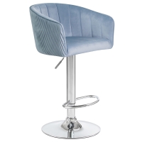 Барный стул LM-5025 DARSY серо-голубой велюр - Изображение 3
