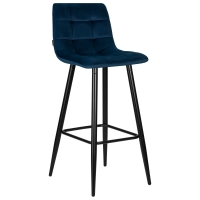 Барный стул LML-8078 NICOLE темно-синий велюр