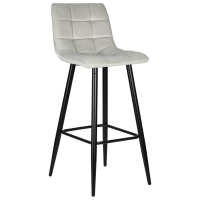 Барный стул LML-8078 NICOLE светло-серый велюр