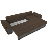 Угловой диван Нэстор (рогожка коричневый серый) - Изображение 2