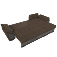 Угловой диван Нэстор (рогожка коричневый серый) - Изображение 1