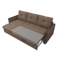 Угловой диван Валенсия (рогожка коричневый) - Изображение 2