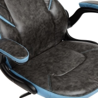 Кресло BAZUKA кож/зам, серый/голубой - Изображение 2