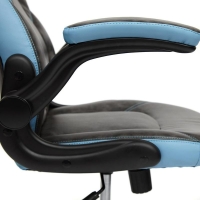 Кресло BAZUKA кож/зам, серый/голубой - Изображение 1