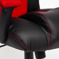 Кресло DRIVER кож/зам/ткань, черный/красный - Изображение 1
