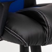 Кресло DRIVER кож/зам/ткань, черный/синий - Изображение 3