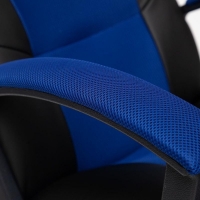 Кресло DRIVER кож/зам/ткань, черный/синий - Изображение 2