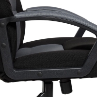 Кресло DRIVER кож/зам/ткань, черный/серый - Изображение 2