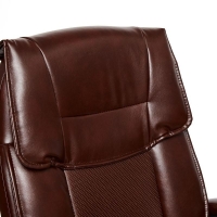 Кресло OREON кож/зам, коричневый/коричневый перф. - Изображение 3