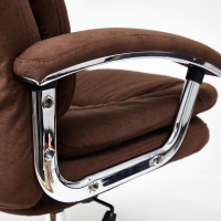 Кресло SOFTY LUX флок, коричневый, 6 - Изображение 1