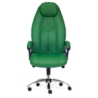 Кресло BOSS Lux (хром) кож/зам, зеленый перфорированный - Изображение 3