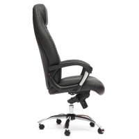 Кресло BOSS Lux (хром) кож/зам, черный перфорированный - Изображение 2
