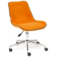 Кресло STYLE флок, оранжевый, 18
