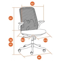 Кресло MESH-10 ткань, серый - Изображение 5
