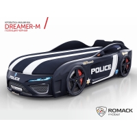 Кровать машина Romack Dreamer-M Полиция черная