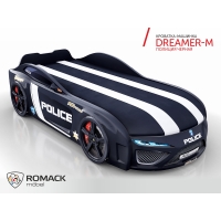 Кровать машина Romack Dreamer-M Полиция черная - Изображение 4