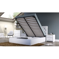 Мягкая кровать Беатриче 1600 ПМ Teos white с жемчугом - Изображение 4